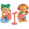 Hape: Milo & Melody Set - 2 Tiger Articulated Toy Figurines, Wooden Animal Miniatures W/ Musical Instruments, Green Planet Explorers, Kids Age 3+